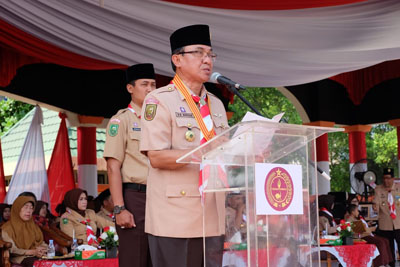 Kwarcab Pramuka Inhil Gelar Apel Besar Peringatan Hari Pramuka ke-57